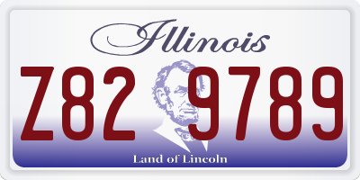 IL license plate Z829789