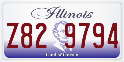 IL license plate Z829794