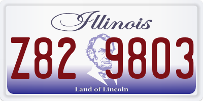 IL license plate Z829803
