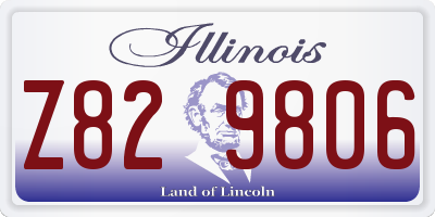 IL license plate Z829806