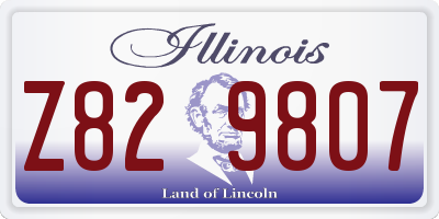 IL license plate Z829807