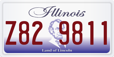 IL license plate Z829811
