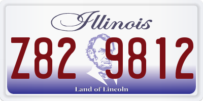 IL license plate Z829812