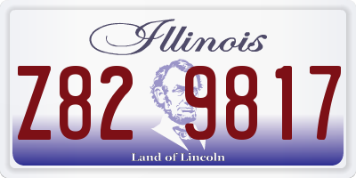 IL license plate Z829817