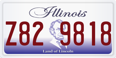 IL license plate Z829818