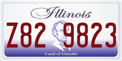 IL license plate Z829823