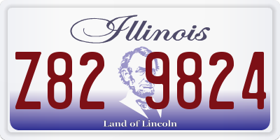 IL license plate Z829824