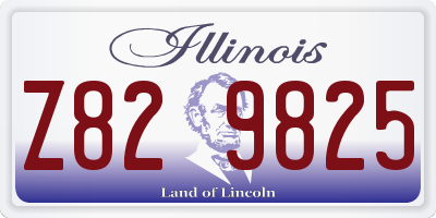 IL license plate Z829825