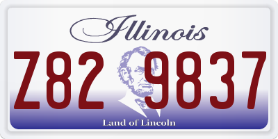 IL license plate Z829837