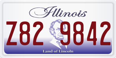 IL license plate Z829842