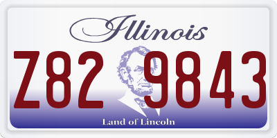 IL license plate Z829843