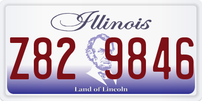IL license plate Z829846