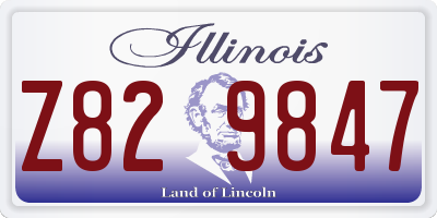 IL license plate Z829847