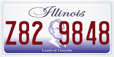 IL license plate Z829848