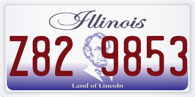 IL license plate Z829853