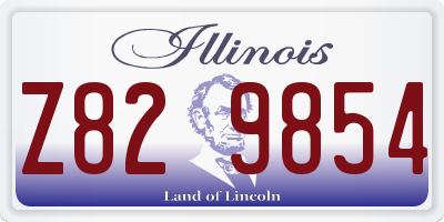 IL license plate Z829854