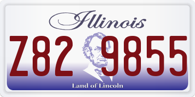IL license plate Z829855