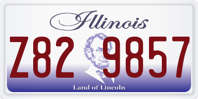 IL license plate Z829857