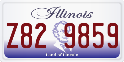 IL license plate Z829859