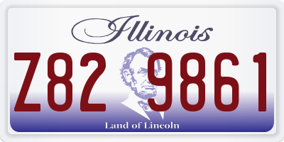 IL license plate Z829861