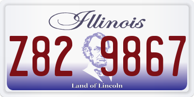 IL license plate Z829867