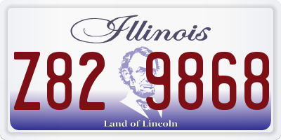 IL license plate Z829868
