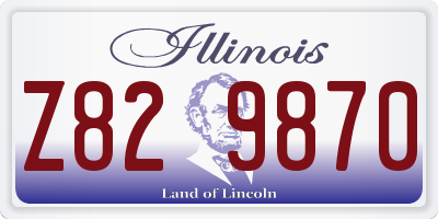IL license plate Z829870