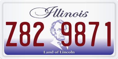 IL license plate Z829871