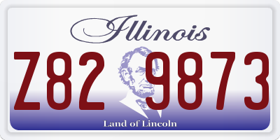 IL license plate Z829873