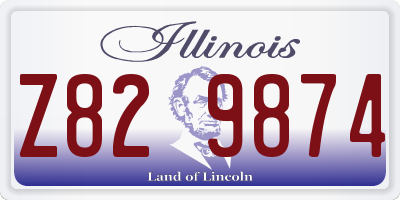 IL license plate Z829874