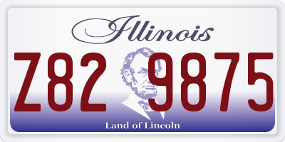 IL license plate Z829875