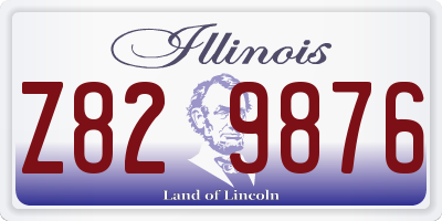 IL license plate Z829876
