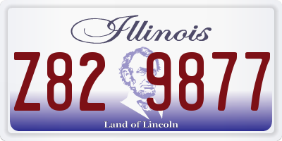 IL license plate Z829877