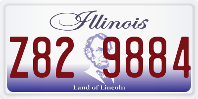 IL license plate Z829884