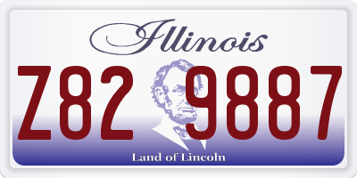 IL license plate Z829887