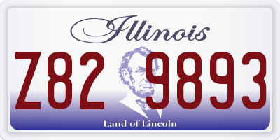 IL license plate Z829893