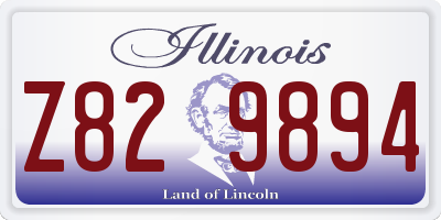 IL license plate Z829894