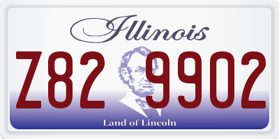 IL license plate Z829902