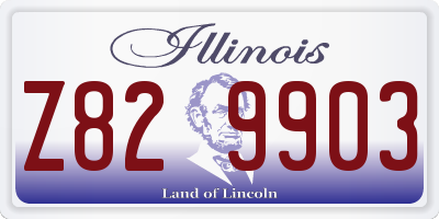 IL license plate Z829903