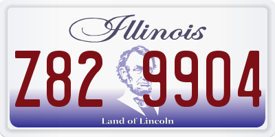 IL license plate Z829904