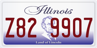 IL license plate Z829907