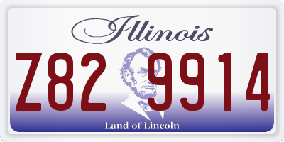 IL license plate Z829914