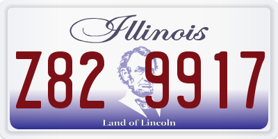 IL license plate Z829917