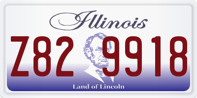 IL license plate Z829918