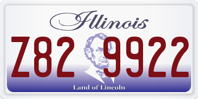 IL license plate Z829922