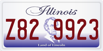IL license plate Z829923