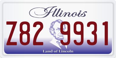 IL license plate Z829931