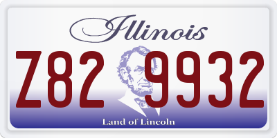 IL license plate Z829932