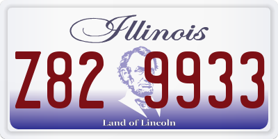 IL license plate Z829933