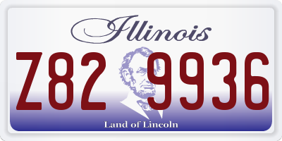 IL license plate Z829936